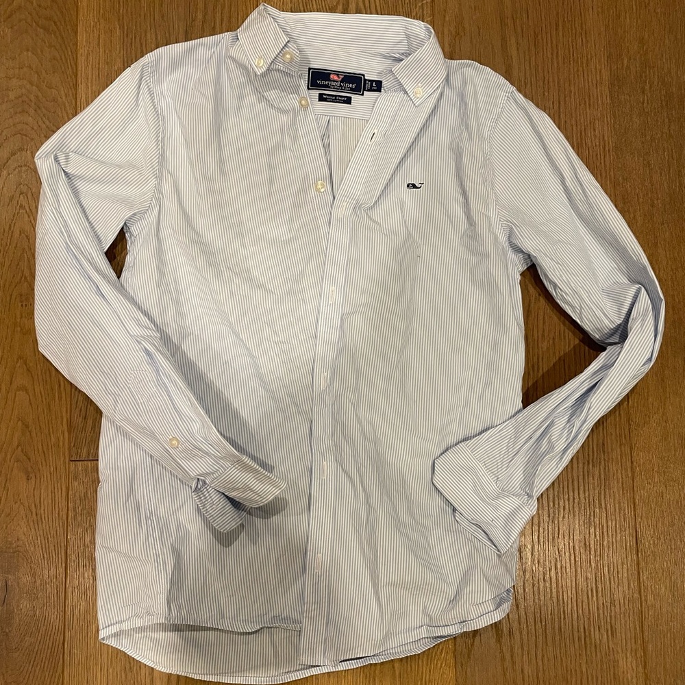 Boys size large vineyard vines dress shirt